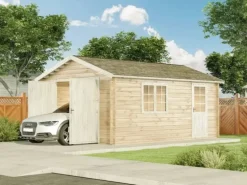 Alpholz Holz-Garage A-70 Pinie 425,4 cm x 598 cm, imprÀgniert