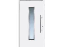 Aluminium-Haustür 110 cm x 210 cm A016 Weiß Anschlag Rechts