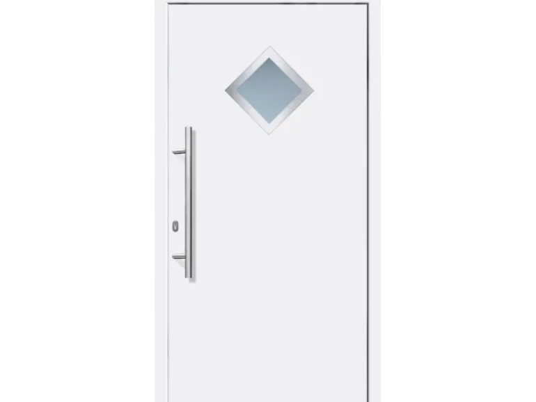 Aluminium-Haustür 110 cm x 210 cm A013 Weiß Anschlag Links