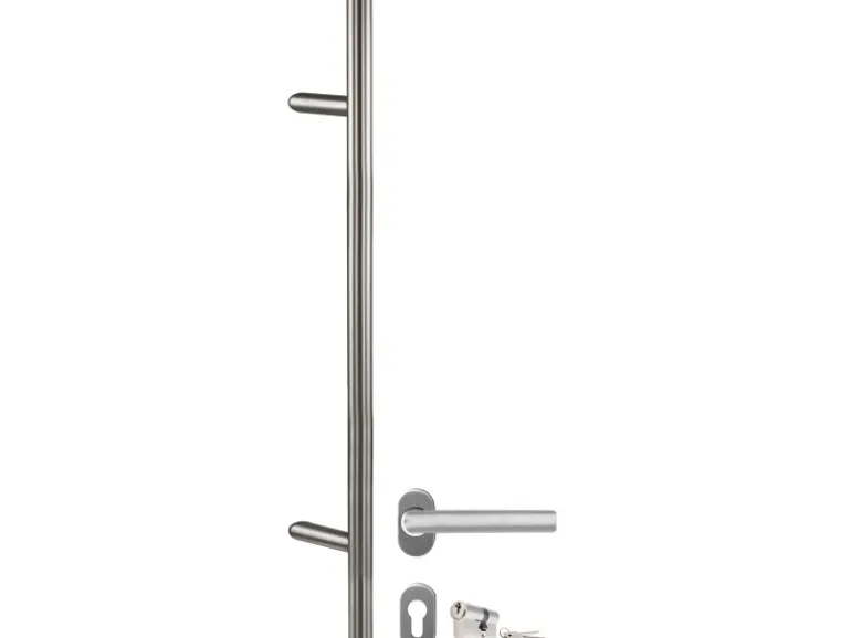 Aluminium-Haustür 110 cm x 210 cm A013 Weiß Anschlag Links