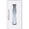 Aluminium-Haustür 110 cm x 210 cm A016 Weiß Anschlag Links