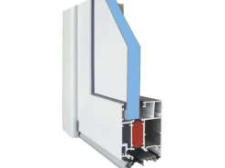 Aluminium-Haustür 110 cm x 210 cm A016 Weiß Anschlag Links