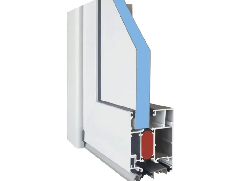 Aluminium-Haustür 110 cm x 210 cm A016 Weiß Anschlag Links