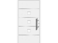 Aluminium-Haustür Moderno M370/P 110 x 210 cm Weiß Anschlag Rechts