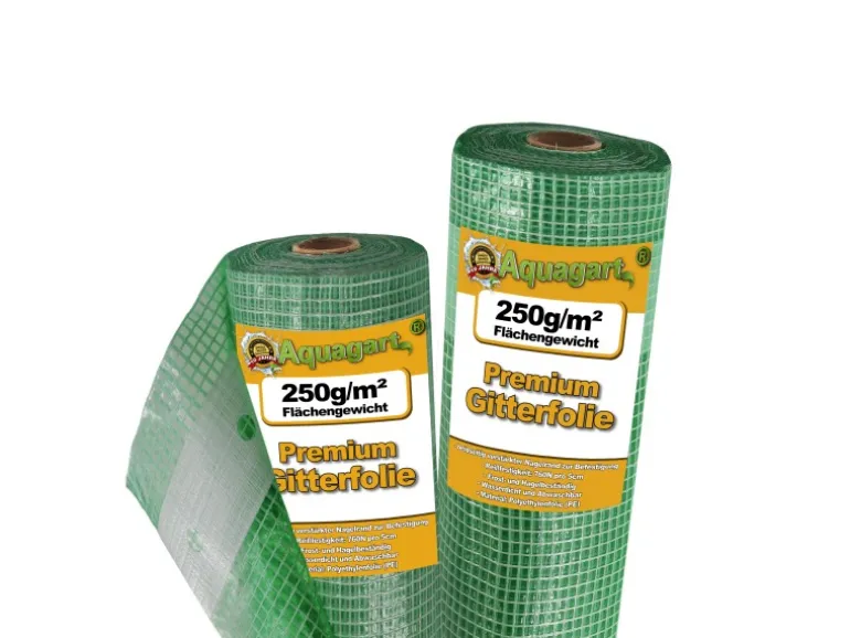Aquagart 8m Gitterfolie Gartenfolie Gewächshausfolie Frühbeetfolie 3m Breit