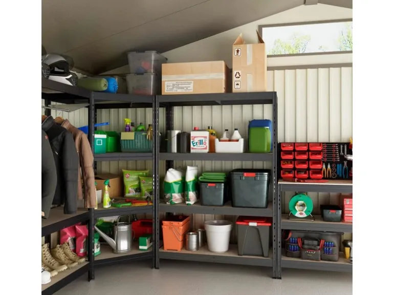 Ar Shelving Rivet Set 180 x 180 x 180 x 45 cm mit 4 HDF-Böden Anthrazit