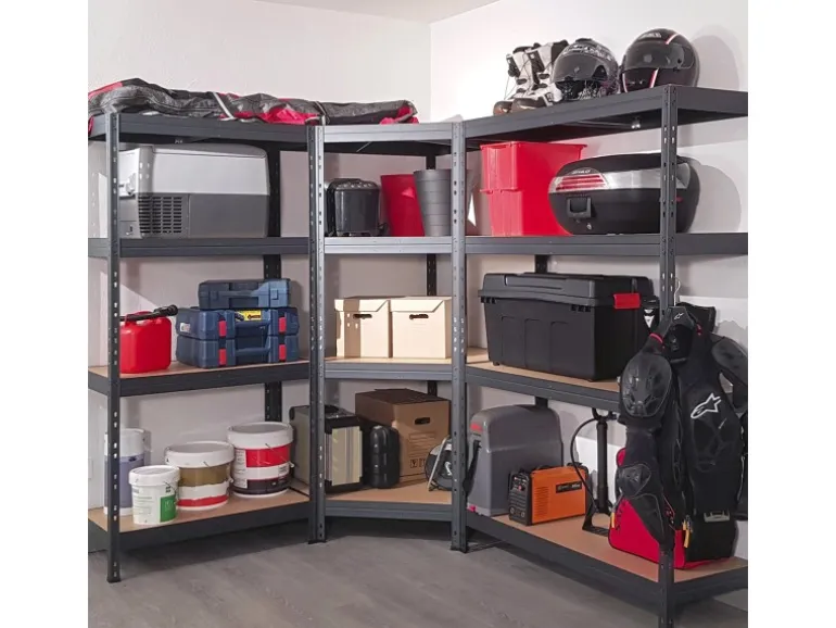 Ar Shelving Rivet Set 180 x 180 x 180 x 45 cm mit 4 HDF-Böden Anthrazit