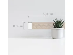A.S. Création Borte selbstklebend Wellenmuster 5 m x 8 cm Beige-Creme