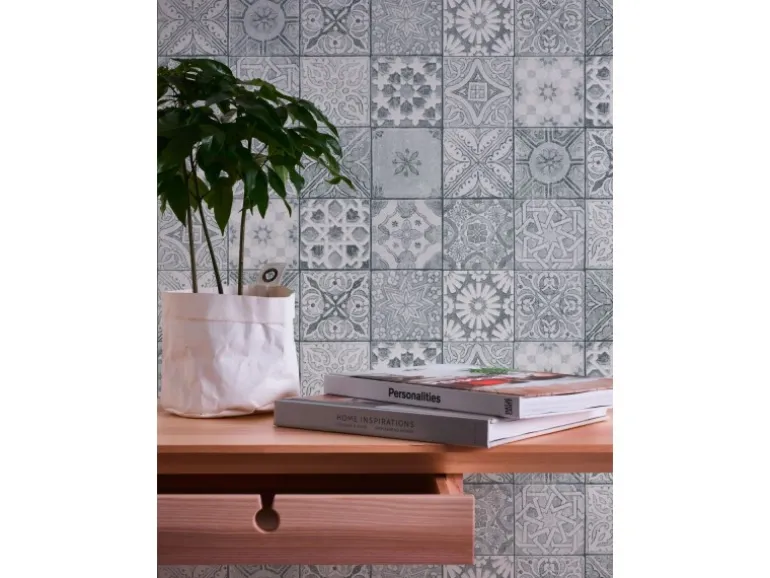 A.S. Création Tapete Fliesenmuster Grau 53 cm x 10,05 m AS-362053