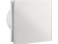 Badventilator System Ø 100 mit Glasabdeckung Weiss Hochglanz