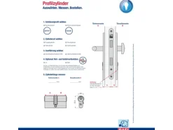 Basi - AS - Profil-Doppelzylinder - 35/75 mm - Verschiedenschließend - Not- und Gefahrenfunktion