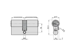 Basi - BM - Profil-Doppelzylinder - 30/65 mm - Verschiedenschließend