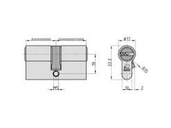 Basi - BM - Profil-Doppelzylinder - 40/70 mm - Gleichschließend