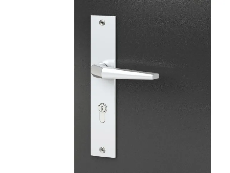 Basi - ES0 - Vollmaterial-Schutzbeschlag Alu F1 Wechsel-Garnitur Lochung PZ - 12 mm Schildstärke 92-10 mm - 7900-0201