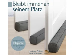 Beautissu Levante MM Zugluftstopper 6,5x120cm Dunkelgrau 2tlg