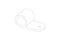Befestigungsring Schwarz matt für Stahlrohr Ø 2,7 cm