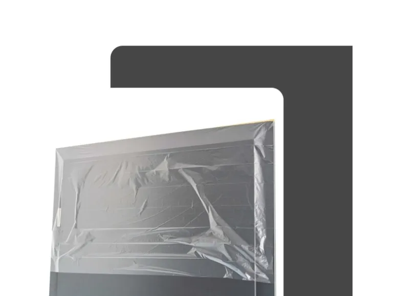 BMSC24 UV Masker Abdeckfolie mit Klebeband 16m x 2,7m Transparent