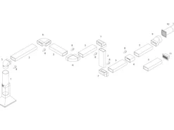 Bogen 90° waagerecht System 100
