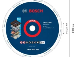 Bosch Expert Diamanttrennscheibe Metall 230 mm x 22,23 mm