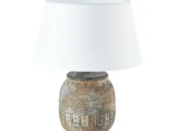 Brilliant Tischlampe Amadora Weiß-Braun