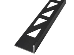 Dalsys Fliesenschiene Aluminium 2m x 125mm Winkelprofil Schwarz