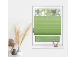 Deco-Raum Plissee Basic ohne Bohren 70x150cm Grün Blickdicht Klemmfix