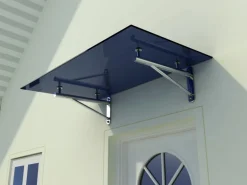 Dein Bau Projekt Glasvordach Elbrus Grauglas VS-Glas 225 x 120 cm