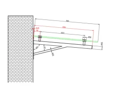 Dein Bau Projekt Glasvordach Elbrus Grauglas VS-Glas 225 x 90 cm