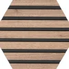 Denpanels Akustikpaneel Hexagon 26,5 cm x 26,5 cm x 1 cm Walnuss 3 Stück FSC®