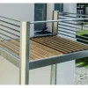 Designbalkon Standard 288 x 236 x 290cm Holzboden mit Lamellengeländer