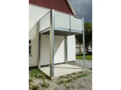 Designbalkon Standard 288 x 236 x 290cm Holzboden mit Lamellengeländer