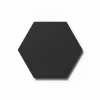 Designpaneel Hexagon Lino Nero Clear MDF Schwarz 25 cm x 25 cm 3 Stück