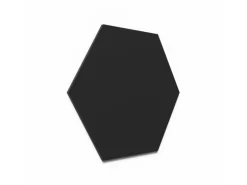 Designpaneel Hexagon Lino Nero Clear MDF Schwarz 50 cm x 50 cm 3 Stück