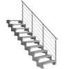 Dolle Außentreppe Gardentop 10 Gitterroststufen 100 cm + Prova-Geländer