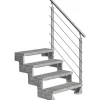 Dolle Außentreppe Gardentop 4 Gitterroststufen 80 cm inkl. Geländer