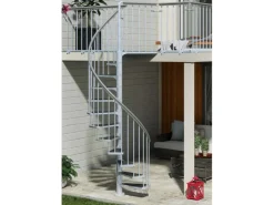 Dolle Außenspindeltreppe Gardenspin mit TRIMAX-Stufen Ø 155 cm