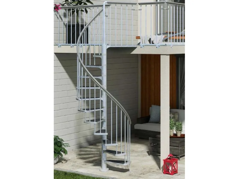 Dolle Außenspindeltreppe Gardenspin mit TRIMAX-Stufen Ø 125 cm