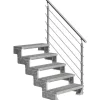Dolle Außentreppe Gardentop 5 Gitterroststufen 80 cm inkl. Geländer