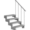 Dolle Außentreppe Gardentop 4 Gitterroststufen 100 cm inkl. Geländer