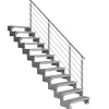 Dolle Außentreppe Gardentop 14 Gitterroststufen 100 cm + Prova-Geländer