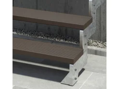 Dolle Außentreppe Gardentop 10 Trimax-Stufen 100 cm Dunkelbraun + Prova-Geländer