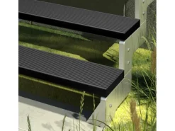 Dolle Außentreppe Gardentop 14 Trimax-Stufen 100 cm Anthrazit + Alu-Geländer