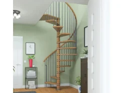 Dolle Spindeltreppe Winnipeg Eiche geölt Höhe bis 270 cm Ø 140 cm FSC®