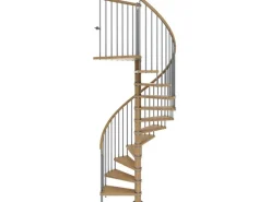 Dolle Spindeltreppe Winnipeg Eiche geölt Höhe bis 270 cm Ø 140 cm FSC®