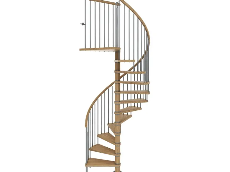 Dolle Spindeltreppe Winnipeg Eiche geölt Höhe bis 270 cm Ø 140 cm FSC®