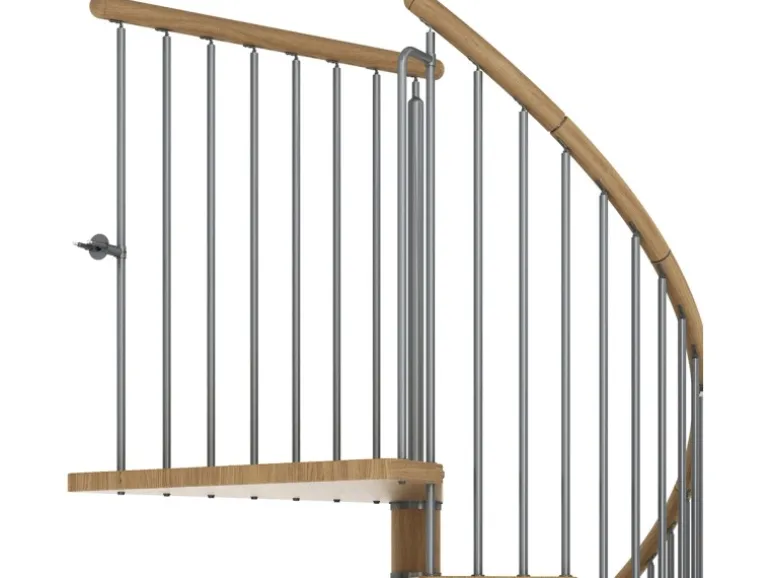 Dolle Spindeltreppe Winnipeg Eiche geölt Höhe bis 270 cm Ø 140 cm FSC®