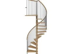 Dolle Spindeltreppe Winnipeg Eiche geölt Ø 120 cm 14 Stufen Eiche FSC®