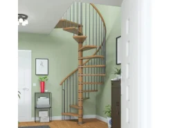 Dolle Spindeltreppe Winnipeg Eiche geölt Ø 120 cm 14 Stufen Eiche FSC®