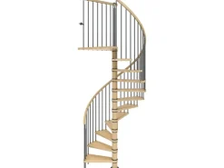 Dolle Spindeltreppe Winnipeg Buche geölt Höhe bis 315 cm Ø 140 cm FSC