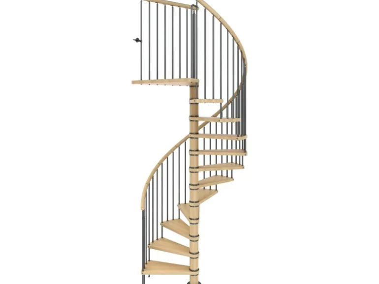 Dolle Spindeltreppe Winnipeg Buche geölt Höhe bis 315 cm Ø 140 cm FSC